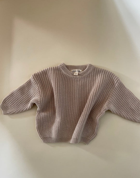 Chunky Knit Sweater - Oatmeal – Purely Little