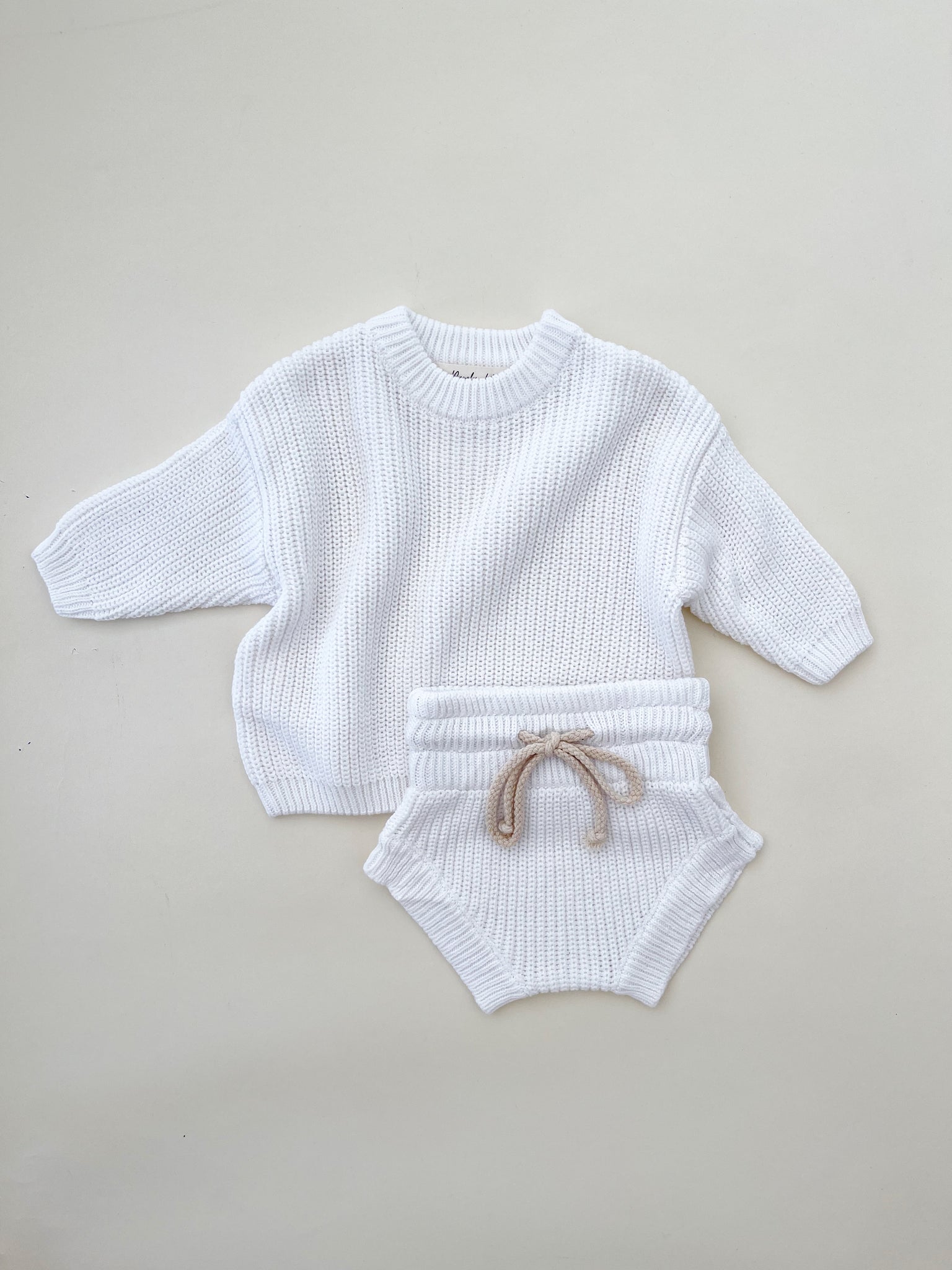 Chunky Knit Sweater - White – Purely Little