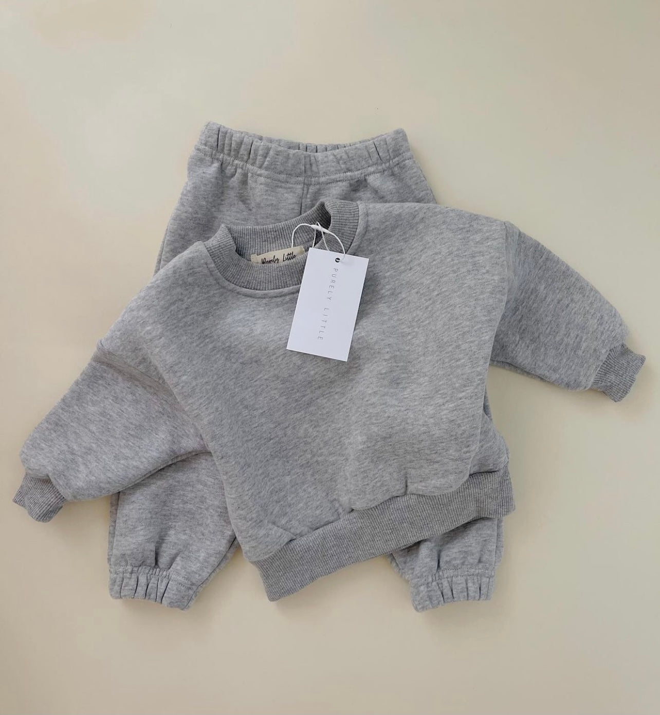 Warm Tracksuit - Heather grey – Purely Little